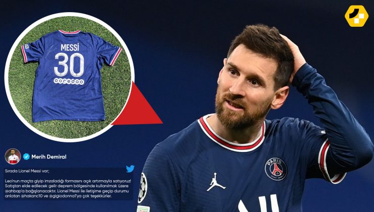 Messi’nin formasından elde edilen gelir depremzedelere bağışlanacak